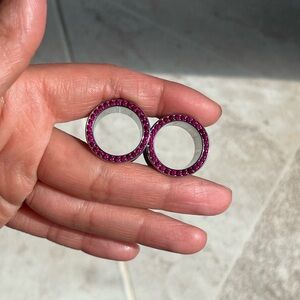 Industrial Strength Double Flared Titanium Gemmed Eyelets 3/4 inch 19mm